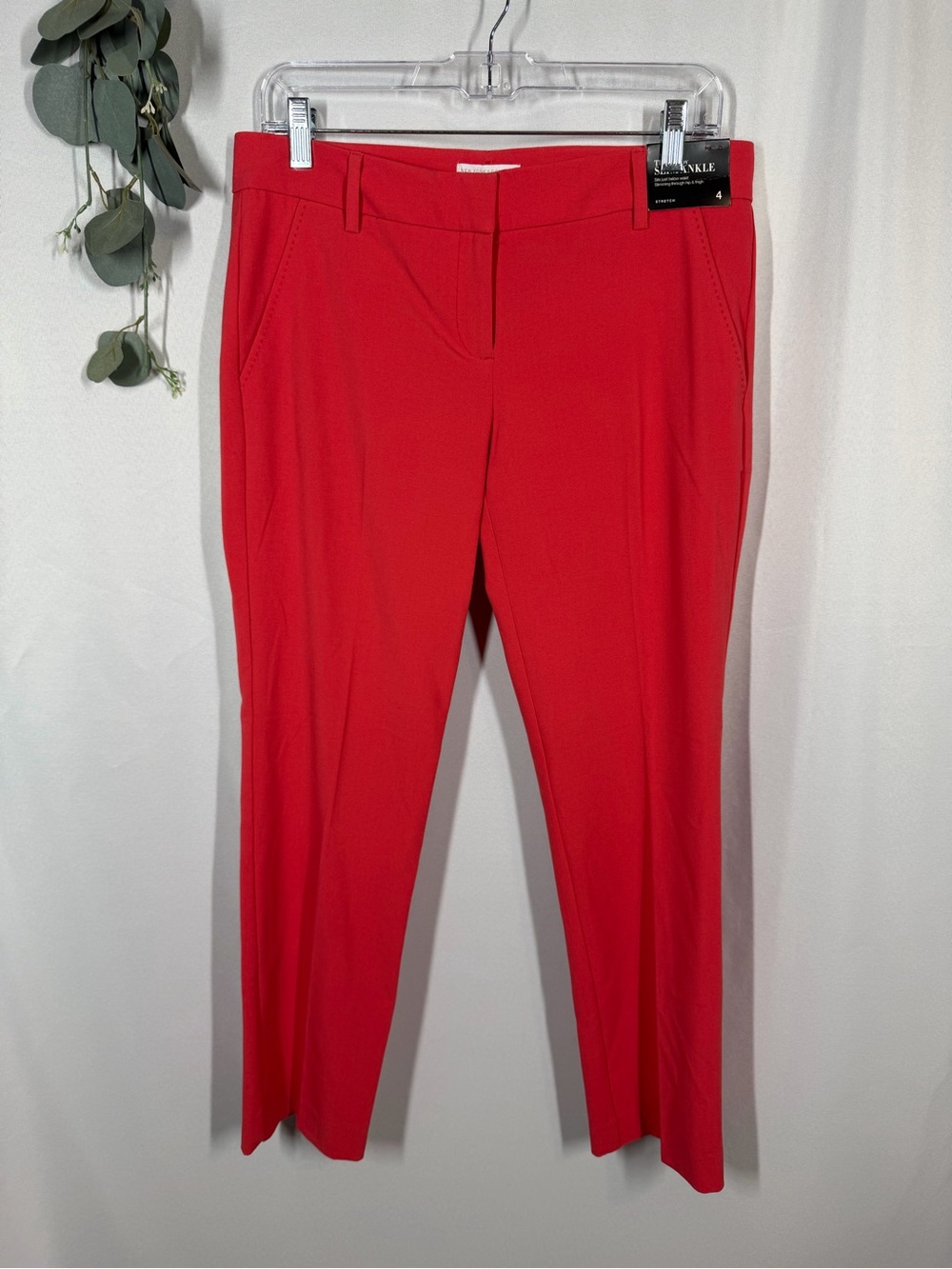 NWT NY&C | Crosby Slim Ankle Stretch Pants Pink Women's Size 4